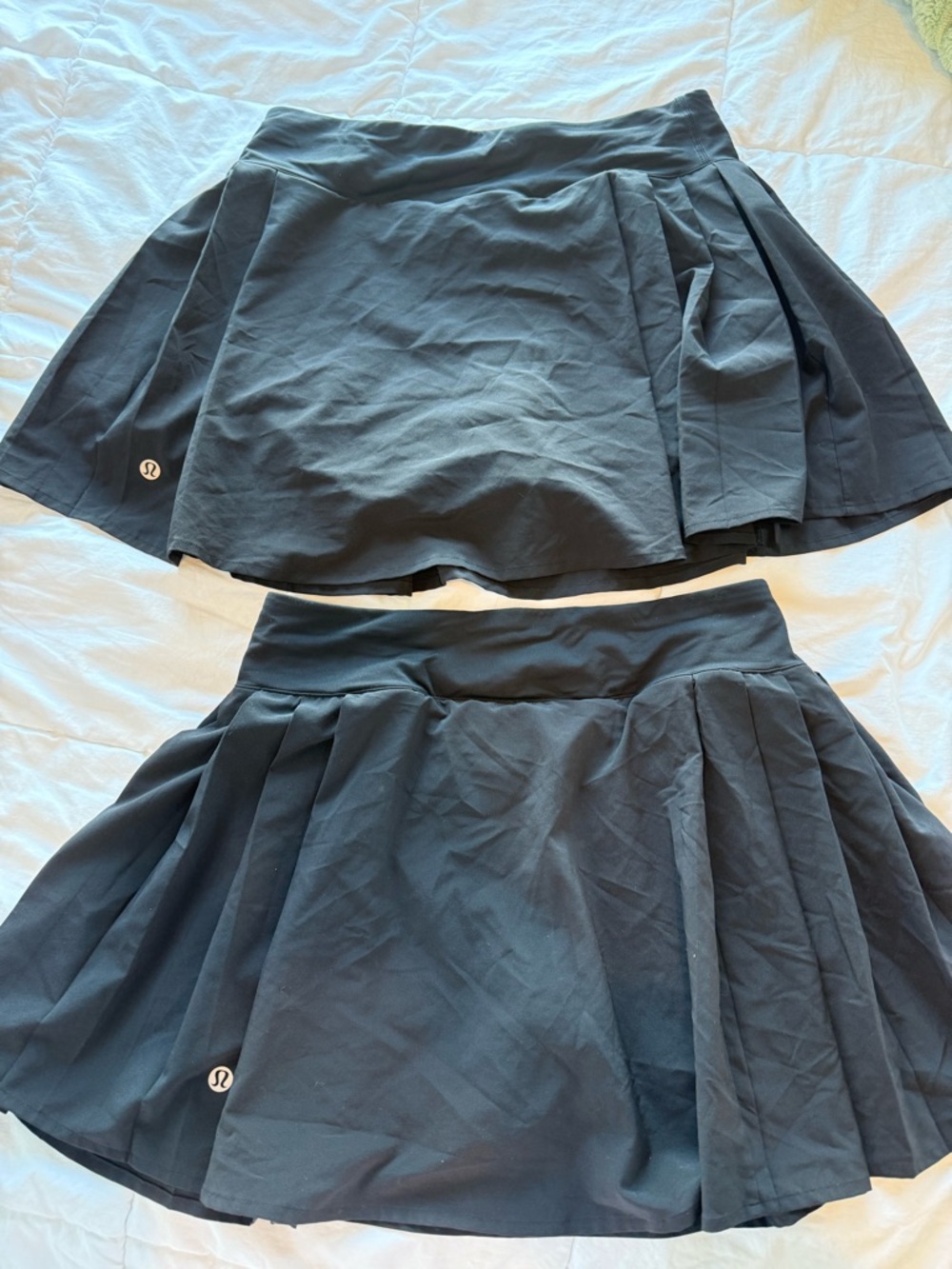 lululemon athletica Black Pleated Skater Skirt
